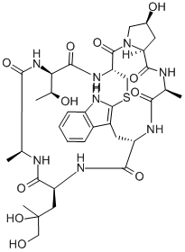 structure of CAS# 17466-45-4, Phalloidin;C08439;Phalloidin;Phalloidine