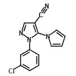 CAS#: 175134-97-1， 1-(3-Chlorophenyl)-5-(1H-Pyrrol-1-Yl)-1H-Pyrazole-4-Carbonitrile