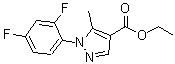 structure of CAS# 175135-71-4, Ethyl 1-(2,4-Difluorophenyl)-5-Methyl-1H-Pyrazole-4-Carboxylate;3-Amino-2-(2-fluorophenoxy)pyridine;Ethyl 1-(<wbr>2,4-diflu<wbr>orophenyl<wbr>)-5-methy<wbr>lpyrazole<wbr>-4-carbox<wbr>ylate 95%;ethyl-1-(2,4-difluorophenyl)-5-methylpyrazole-4-carboxylate