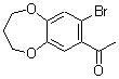 structure of CAS# 175136-35-3, 1-(8-Bromo-3,4-Dihydro-2H-1,5-Benzodioxepin-7-Yl)-Ethanone;1-(8-Bromo-3,4-Dihydro-2H-Benzo[B][1,4]Dioxepin-7-Yl)Ethanone;1-(8-BROMO-3,4-DIHYDRO-2H-1,5-BENZODIOXEPIN-7-YL)ETHAN-1-ONE;7-ACETYL-8-BROMO-3,4-DIHYDRO-2H-1,5-BENZODIOXEPINE