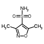 结构式 CAS# 175136-83-1, 3,5-二甲基-1,2-恶唑-4-磺酰胺