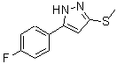 结构式 CAS# 175137-20-9, 5-(4-氟苯基)-3-(甲硫基)-1H-吡唑