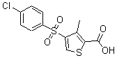 结构式 CAS# 175137-65-2, 4-[(4-氯苯基)磺酰基]-3-甲基噻吩-2-羧酸