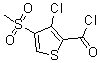 structure of CAS# 175201-87-3, 3-Chloro-4-(Methylsulfonyl)-2-Thiophenecarbonylchloride;3-CHLORO-4-(METHYLSULPHONYL)THIOPHENE-2-CARBONYL CHLORIDE;3-CHLORO-4-(METHYLSULFONYL)THIOPHENE-2-CARBONYL CHLORIDE;3-Chloro-4-(Methylsufonyl)Thiophene-2-Carbonyl  Chloride