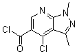 structure of CAS# 175201-95-3, 4-Chloro-1,3-Dimethyl-1H-Pyrazolo[3,4-b]Pyridine-5-Carbonyl Chloride;
