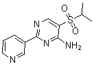 structure of CAS# 175202-06-9, 5-[(1-Methylethyl)Sulfonyl]-2-(3-Pyridinyl)-4-Pyrimidinamine;5-(Isopropylsulphonyl)-2-(3-Pyridyl)Pyrimidin-4-Amine;5-(ISOPROPYLSULFONYL)-2-(3-PYRIDYL)PYRIMIDIN-4-AMINE