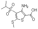 CAS#: 175202-08-1， 3-Amino-4-[(1-Methylethyl)Sulfonyl]-5-(Methylthio)-2-Thiophenecarboxylic Acid