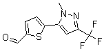 structure of CAS# 175202-94-5, 5-[1-Methyl-3-(Trifluoromethyl)-1H-Pyrazol-5-Yl]-2-Thiophenecarboxaldehyde;2-[1-  Methyl-3-  (Trifluoromethyl)Pyrazole-5-Yl]Thiophene-5-Carboxaldehyde;2-[1-Methyl-3-(Trifluoromethyl)Pyrazol-5-Yl]Thiophene-5-Carboxaldehyde 97%;2-[1-Methyl-3-(Trifluoromethyl)Pyrazol-5-Yl]Thiophene-5-Carboxaldehyde97%