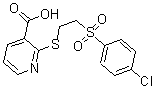 CAS#: 175203-17-5， 2-[[2-[(4-Chlorophenyl)Sulfonyl]Ethyl]Thio]-3-Pyridinecarboxylic Acid