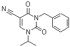 structure of CAS# 175203-47-1, 1,2,3,4-Tetrahydro-1-(1-Methylethyl)-2,4-Dioxo-3-(Phenylmethyl)-5-Pyrimidinecarbonitrile;3-BENZYL-1-ISOPROPYL-2,4-DIOXO-1,2,3,4-TETRAHYDROPYRIMIDINE-5-CARBONITRILE;3-BENZYL-5-CYANO-1-ISOPROPYLURACIL