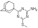 结构式 CAS# 175204-72-5, 4-(甲硫基)-6-三环[3.3.1.1(3,7)]癸-1-基-1,3,5-三嗪-2-胺