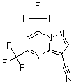 结构式 CAS# 175276-40-1, 5,7-二(三氟甲基)-吡唑并[1,5-a]嘧啶-3-甲腈