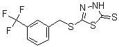 structure of CAS# 175277-94-8, 5-[[[3-(Trifluoromethyl)Phenyl]Methyl]Thio]-1,3,4-Thiadiazole-2(3H)-Thione;5-[3-(Trifluoromethyl)Benzylthio]-1,3,4-Thiadiazole-2-Thiol 97%;5-[3-(Trifluoromethyl)Benzylthio]-1,3,4-Thiadiazole-2-Thiol97%;5-[3-(TRIFLUOROMETHYL)BENZYLTHIO]-1,3,4-THIADIAZOLE-2-THIOL