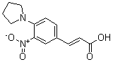 结构式 CAS# 175278-41-8, 3-[3-硝基-4-(1-吡咯烷基)苯基]-2-丙烯酸