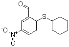 结构式 CAS# 175278-46-3, 2-(环己基硫代)-5-硝基-苯甲醛
