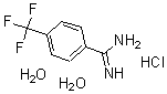 structure of CAS# 175278-62-3, 4-(Trifluoromethyl)-Benzenecarboximidamide Hydrochloride Hydrate (1:1:2);4-(Trifluoromethyl)Benzene-1-Carboximidamide Hydrochloride Hydrate, 97%;4-(TRIFLUOROMETHYL)BENZENE-1-CARBOXIMIDAMIDE HYDROCHLORIDE DIHYDRATE;4-(Trifluoromethyl)Benzamidine Hydrochloride Dihydrate 97%
