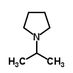 structure of CAS# 17544-07-9, 1-Isopropylpyrrolidine;MFCD10000897;N-ISOPROPYLPYRROLIDINE