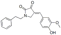 CAS#: 17574-09-3， 4-(4-Hydroxy-3-Methoxybenzylidene)-1-Phenethyl-2,3-Pyrrolidinedione