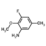 structure of CAS# 1764-81-4, 3-Fluoro-2-Methoxy-5-Methylaniline;3-fluoro-2-methoxy-5-methylaniline