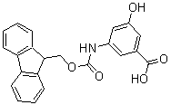 structure of CAS# 176442-21-0, 3-[[(9H-Fluoren-9-Ylmethoxy)Carbonyl]Amino]-5-Hydroxy-Benzoic Acid;3-{[(9H-Fluoren-9-Ylmethoxy)Carbonyl]Amino}-5-Hydroxybenzoic Acid , 97+%;3-{[(9H-Fluoren-9-Ylmethoxy)Carbonyl]Amino}-5-Hydroxybenzoic Acid;3-Amino-5-Hydroxybenzoic Acid, N-FMOC Protected 97%
