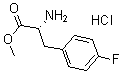 结构式 CAS# 176896-72-3, 4-氟-D-苯基丙氨酸甲酯盐酸盐