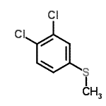 结构式 CAS# 17733-23-2, 1,2-二氯-4-(甲硫基)苯