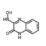 structure of CAS# 177944-77-3, 3-(Hydroxyamino)-2(1H)-Quinoxalinone;(E)-3-(hydroxyimino)-3,4-dihydroquinoxalin-2(1H)-one;1,4-Dihydro-2,3-quinoxalinedione 2-oxime;1,4-Dihydroquinoxaline-2,3-dione 2-oxime