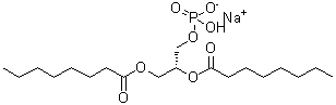 结构式 CAS# 178603-80-0, (2R)-2,3-二(辛酰氧基)丙基氢磷酸酯钠盐