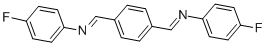 structure of CAS# 17866-84-1, N-(4-Fluorophenyl)-1-[4-[(4-Fluorophenyl)Iminomethyl]Phenyl]Methanimine;(4-Fluorophenyl)-[4-[(4-Fluorophenyl)Iminomethyl]Benzylidene]Amine;649015_Aldrich;N,N'-(1,4-Phenylenedimethylidyne)Bis(4-Fluoroaniline)
