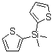 结构式 CAS# 17888-49-2, 二甲基(二-2-噻吩基)硅烷