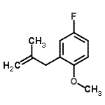 structure of CAS# 178977-00-9, 4-Fluoro-1-Methoxy-2-(2-Methyl-2-Propen-1-Yl)Benzene;3-(5-Fluoro-2-methoxyphenyl)-2-methyl-1-propene