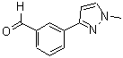 structure of CAS# 179056-79-2, 3-(1-Methyl-1H-Pyrazol-3-Yl)-Benzaldehyde;3-(1-Methyl-1H-Pyrazol-3-Yl)Benzaldehyde 90%;3-(1-METHYL-1H-PYRAZOL-3-YL)BENZALDEHYDE;3-(3-Formylphenyl)-1-Methyl-1H-Pyrazole