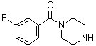 结构式 CAS# 179334-10-2, (3-氟苯基)(1-哌嗪基)甲酮