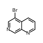 structure of CAS# 17965-76-3, 5-Bromo-1,7-Naphthyridine;5-Bromo-[1,7]naphthyridine;5-bromopyridino[2,3-c]pyridine