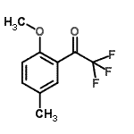 结构式 CAS# 180311-39-1, 2,2,2-三氟-1-(2-甲氧基-5-甲基苯基)乙酮