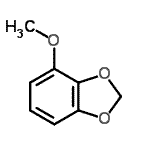 structure of CAS# 1817-95-4, 4-Methoxy-1,3-Benzodioxole;1,3-Benzodioxol-4-yl methyl ether #