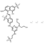 CAS#: 182061-89-8， Trisodium 6-Amino-5-[4-[[4-[Bis(2-Hydroxyethyl)Amino]-6-(2-Sulfonatoethylamino)-1,3,5-Triazin-2-Yl]Amino]-2-Sulfonato-Phenyl]Azo-4-Hydroxy-Naphthalene-2-Sulfonate
