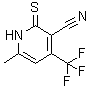 structure of CAS# 182127-92-0, 6-Methyl-2-Thioxo-4-(Trifluoromethyl)-1,2-Dihydro-3-Pyridinecarbonitrile;2-Mercapto-6-methyl-4-(trifluoromethy)nicotinonitrile;2-mercapto-6-methyl-4-(trifluoromethyl)nicotinonitrile;2-Mercapto-6-methyl-4-(trifluoromethyl)-nicotinonitrile