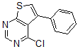 structure of CAS# 182198-35-2, 4-Chloro-5-Phenyl-Thieno[2,3-d]Pyrimidine;THIENO[2,3-D]PYRIMIDINE, 4-CHLORO-5-PHENYL-;4-CHLORO-5-PHENYLTHIENO[2,3-D]PYRIMIDINE