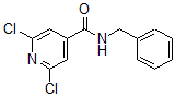 structure of CAS# 182224-71-1, 2,6-Dichloro-N-(Phenylmethyl)-4-Pyridinecarboxamide;N4-BENZYL-2,6-DICHLOROISONICOTINAMIDE;N-Benzyl-2,6-Dichloroisonicotinamide