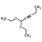 structure of CAS# 18229-77-1, 1,1-Diethoxy-2-Pentyne;2-PENTYNAL DIETHYL ACETAL;2-PENTYNALDIETHYLACETAL;2-PENTYNYL ALDEHYDE DIETHYL ACETAL