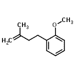 structure of CAS# 18272-85-0, 1-Methoxy-2-(3-Methyl-3-Buten-1-Yl)Benzene;4-(2-Methoxyphenyl)-2-methyl-1-butene;MFCD07698643