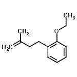 structure of CAS# 18272-87-2, 1-Ethoxy-2-(3-Methyl-3-Buten-1-Yl)Benzene;4-(2-Ethoxyphenyl)-2-methyl-1-butene;MFCD09801134