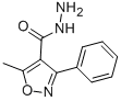 结构式 CAS# 18336-75-9, 5-甲基-3-苯基-4-异恶唑羧酸酰肼