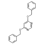 structure of CAS# 18337-66-1, 4,6-Bis(Benzyloxy)Pyrimidine;[18337-66-1];4,6-BIS(BENZYLOXY)PYRIMIDINE;MFCD06798235