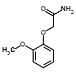 结构式 CAS# 183427-87-4, 2-(2-甲氧基苯氧基)乙酰胺