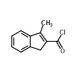 structure of CAS# 184102-76-9, 3-Methyl-1H-Indene-2-Carbonyl Chloride;1H-INDENE-2-CARBONYLCHLORIDE, 3-METHYL-;3-methyl-1H-indene-2-carbonyl chloride