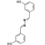结构式 CAS# 18428-76-7, 3,3'-[(1E,2E)-1,2-肼二亚基二(E)甲基亚基]二苯酚