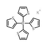 结构式 CAS# 184362-33-2, 钾四-2-噻吩基硼酸酯(1-)