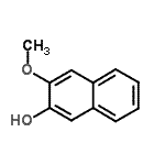 structure of CAS# 18515-11-2, 3-Methoxy-2-Naphthol;2-HYDROXY-3-METHOXYNAPHTHALENE;3-Hydroxy-2-methoxynaphthalene;3-Methoxy-2-naphthol